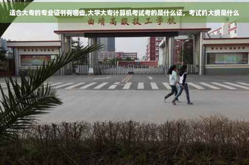 适合大专的专业证书有哪些,大学大专计算机考试考的是什么证，考试的大纲是什么