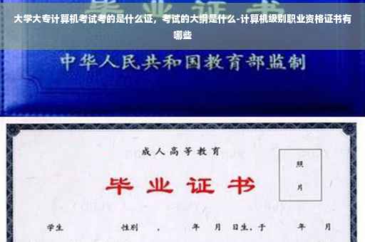 大学大专计算机考试考的是什么证，考试的大纲是什么-计算机级别职业资格证书有哪些