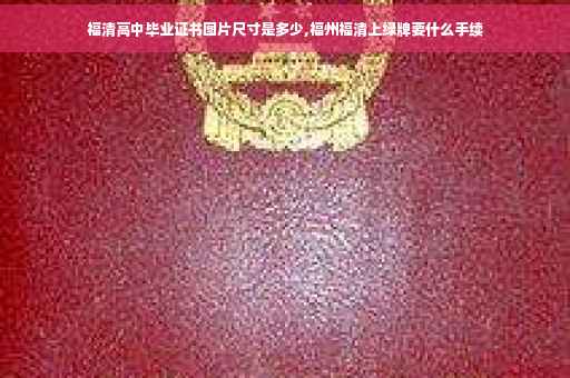 福清高中毕业证书图片尺寸是多少,福州福清上绿牌要什么手续