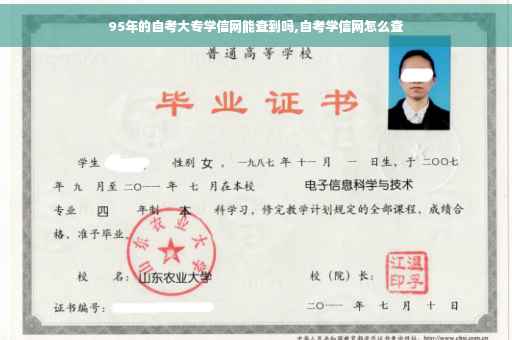 95年的自考大专学信网能查到吗,自考学信网怎么查