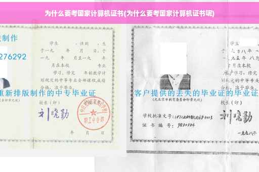 为什么要考国家计算机证书(为什么要考国家计算机证书呢)