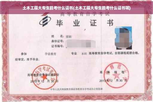土木工程大专生能考什么证书(土木工程大专生能考什么证书呢)