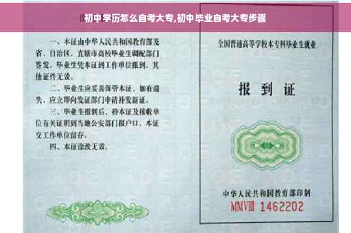 初中学历怎么自考大专,初中毕业自考大专步骤