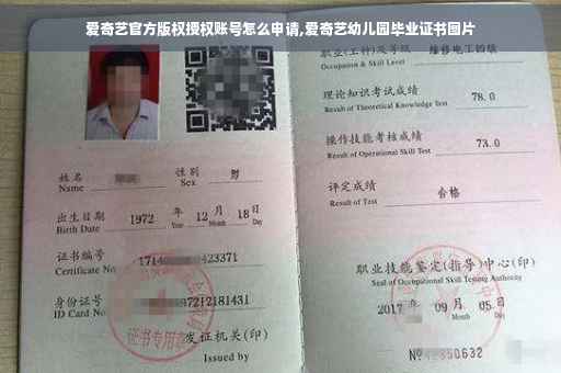 爱奇艺官方版权授权账号怎么申请,爱奇艺幼儿园毕业证书图片