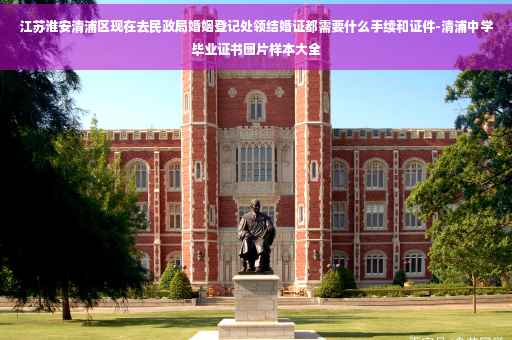 江苏淮安清浦区现在去民政局婚姻登记处领结婚证都需要什么手续和证件-清浦中学毕业证书图片样本大全