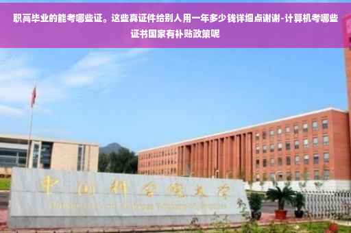 职高毕业的能考哪些证。这些真证件给别人用一年多少钱详细点谢谢-计算机考哪些证书国家有补贴政策呢