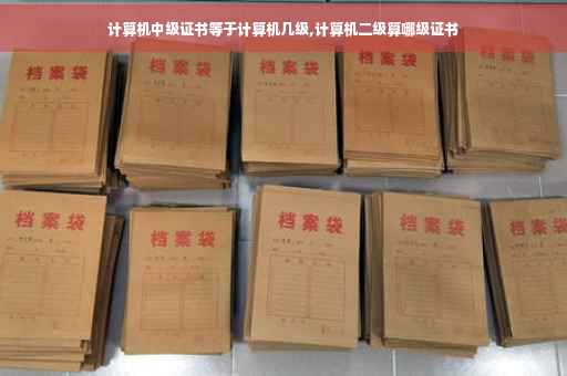 计算机中级证书等于计算机几级,计算机二级算哪级证书