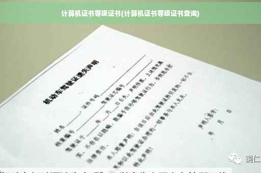 计算机证书等级证书(计算机证书等级证书查询)