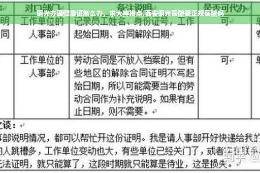 明光办理健康证怎么办，求大神指点,西安明光医院是正规医院吗