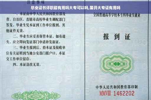 毕业证书评职称有用吗大专可以吗,国开大专证有用吗 毕业证书评职称有用吗大专可以吗,国开大专证有用吗