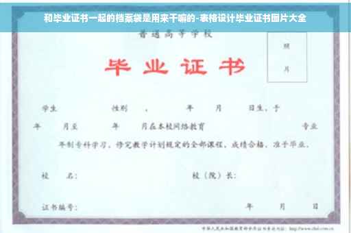 和毕业证书一起的档案袋是用来干嘛的-表格设计毕业证书图片大全