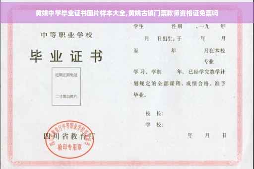 黄姚中学毕业证书图片样本大全,黄姚古镇门票教师资格证免票吗