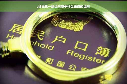 ,计算机一级证书属于什么级别的证书