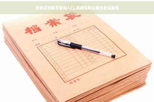 毕业证书编号查询入口,应届生怎么查毕业证编号
