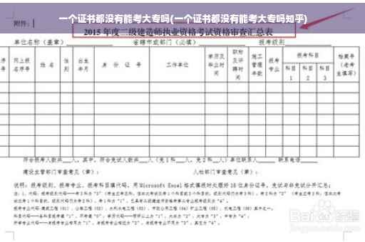 一个证书都没有能考大专吗(一个证书都没有能考大专吗知乎)