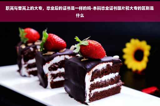 职高与普高上的大专，毕业后的证书是一样的吗-本科毕业证书图片和大专的区别是什么