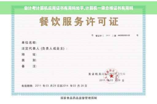 会计考计算机应用证书有用吗知乎,计算机一级合格证书有用吗