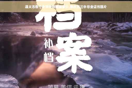 遵义市各个中学分数线是多少,赤水市三中毕业证书图片