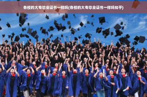 各校的大专毕业证书一样吗(各校的大专毕业证书一样吗知乎)