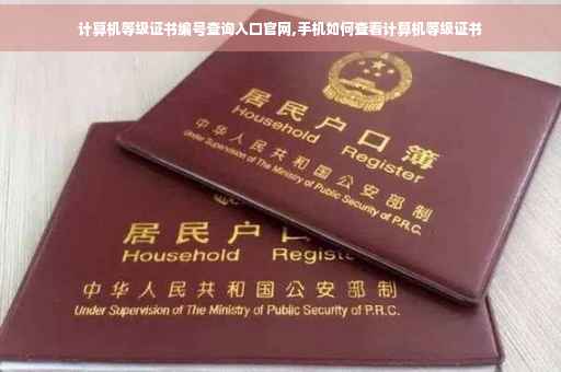 计算机等级证书编号查询入口官网,手机如何查看计算机等级证书