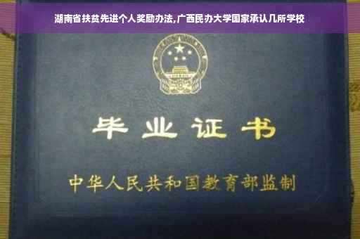 湖南省扶贫先进个人奖励办法,广西民办大学国家承认几所学校