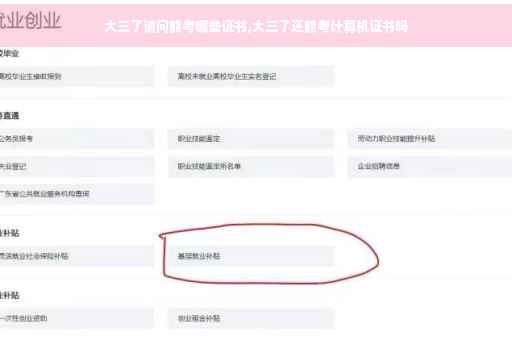 大三了请问能考哪些证书,大三了还能考计算机证书吗