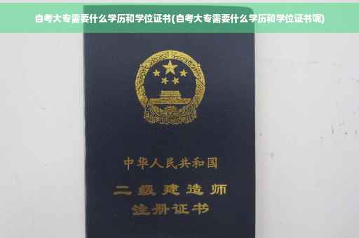 自考大专需要什么学历和学位证书(自考大专需要什么学历和学位证书呢)