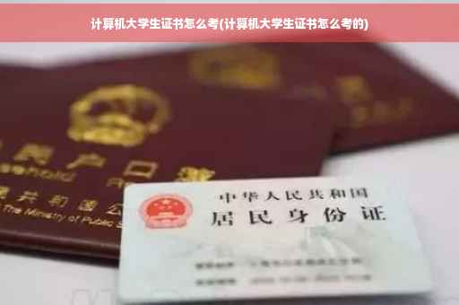 计算机大学生证书怎么考(计算机大学生证书怎么考的)