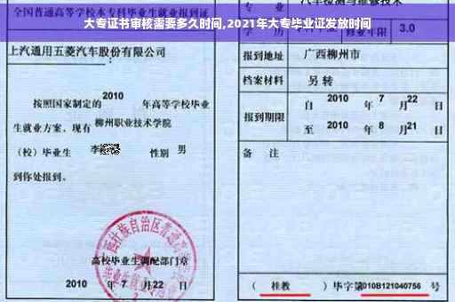 大专证书审核需要多久时间,2021年大专毕业证发放时间