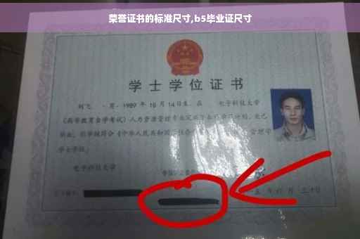 荣誉证书的标准尺寸,b5毕业证尺寸