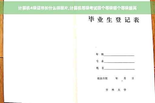 计算机4级证书长什么样图片,计算机等级考试四个等级哪个等级最高