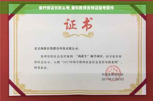 音疗师证书怎么考,音乐教师资格证报考条件