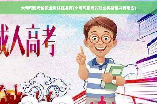 大专可报考的职业资格证书有(大专可报考的职业资格证书有哪些)