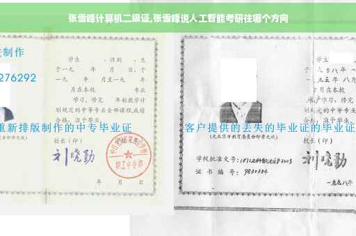 张雪峰计算机二级证,张雪峰说人工智能考研往哪个方向