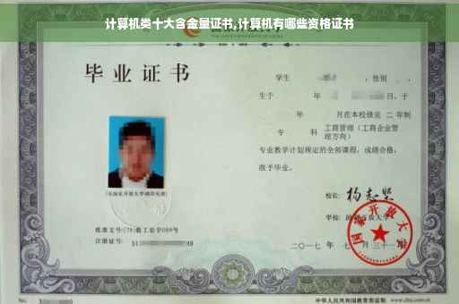 计算机类十大含金量证书,计算机有哪些资格证书