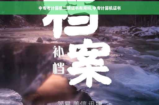 中专考计算机二级证书有用吗,中专计算机证书