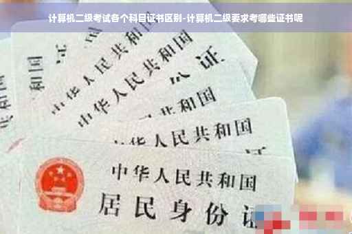 计算机二级考试各个科目证书区别-计算机二级要求考哪些证书呢