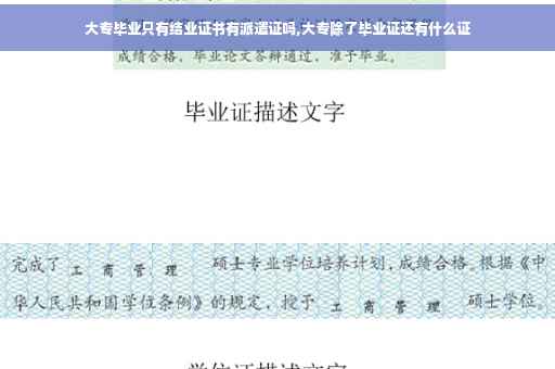 大专毕业只有结业证书有派遣证吗,大专除了毕业证还有什么证