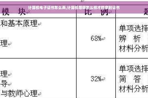 计算机电子证书怎么弄,计算机等级怎么样才能拿到证书