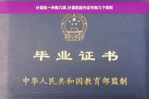 计算机一共有几级,计算机操作证书有几个级别