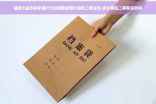 哪些大城市在申请户口时需要全国计算机二级证书,省计算机二级有证书吗