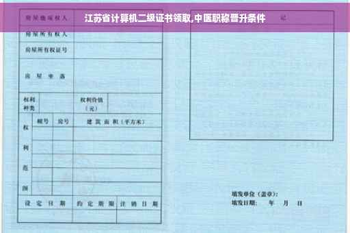 江苏省计算机二级证书领取,中医职称晋升条件