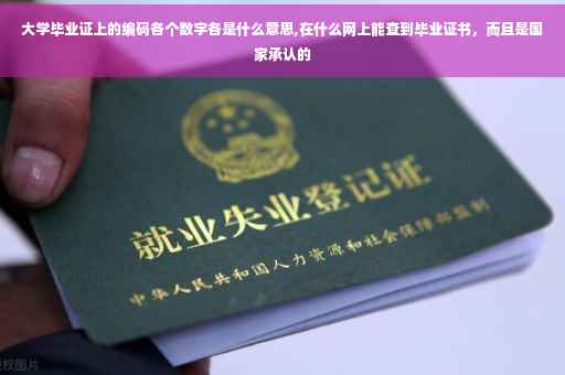 大学毕业证上的编码各个数字各是什么意思,在什么网上能查到毕业证书，而且是国家承认的