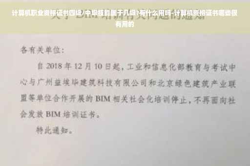 计算机职业资格证书四级/中级技能属于几级?有什么用吗-计算机资格证书哪些很有用的 计算机职业资格证书四级/中级技能属于几级?有什么用吗-计算机资格证书哪些很有用的