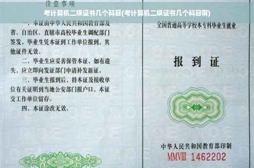 考计算机二级证书几个科目(考计算机二级证书几个科目啊) 考计算机二级证书几个科目(考计算机二级证书几个科目啊)