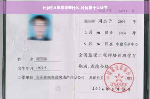 计算机4级都考些什么,计算机十大证书