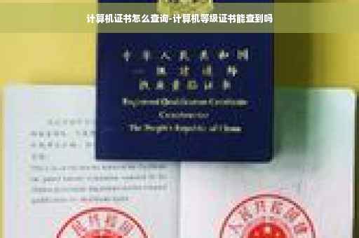 计算机证书怎么查询-计算机等级证书能查到吗