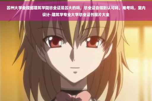 苏州大学金螳螂建筑学院毕业证是苏大的吗，毕业证会得到认可吗，难考吗，室内设计-建筑学专业大学毕业证书图片大全