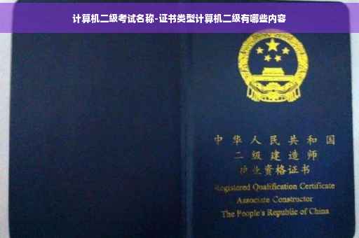 计算机二级考试名称-证书类型计算机二级有哪些内容