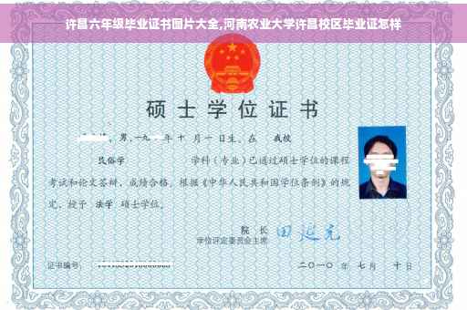 许昌六年级毕业证书图片大全,河南农业大学许昌校区毕业证怎样